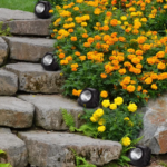 Pure Garden Outdoor Solar Rock Lights - Waterproof LEDs for Paths, Gardens, and Landscaping